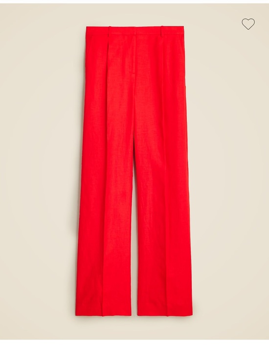 J. Crew Pants - Jcrew wide leg linen pants-red arroyo-12P